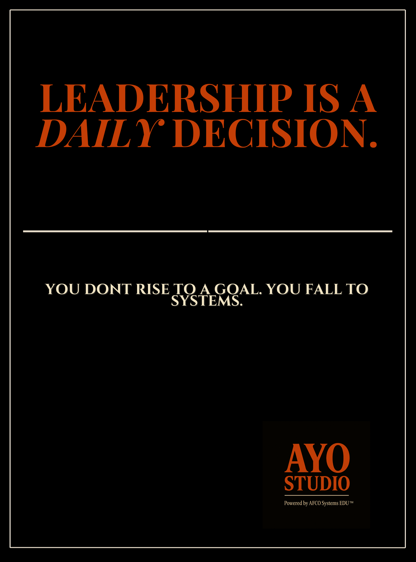 AFCO Systems™ LEADERSHIP IS A DAILY DECISION.