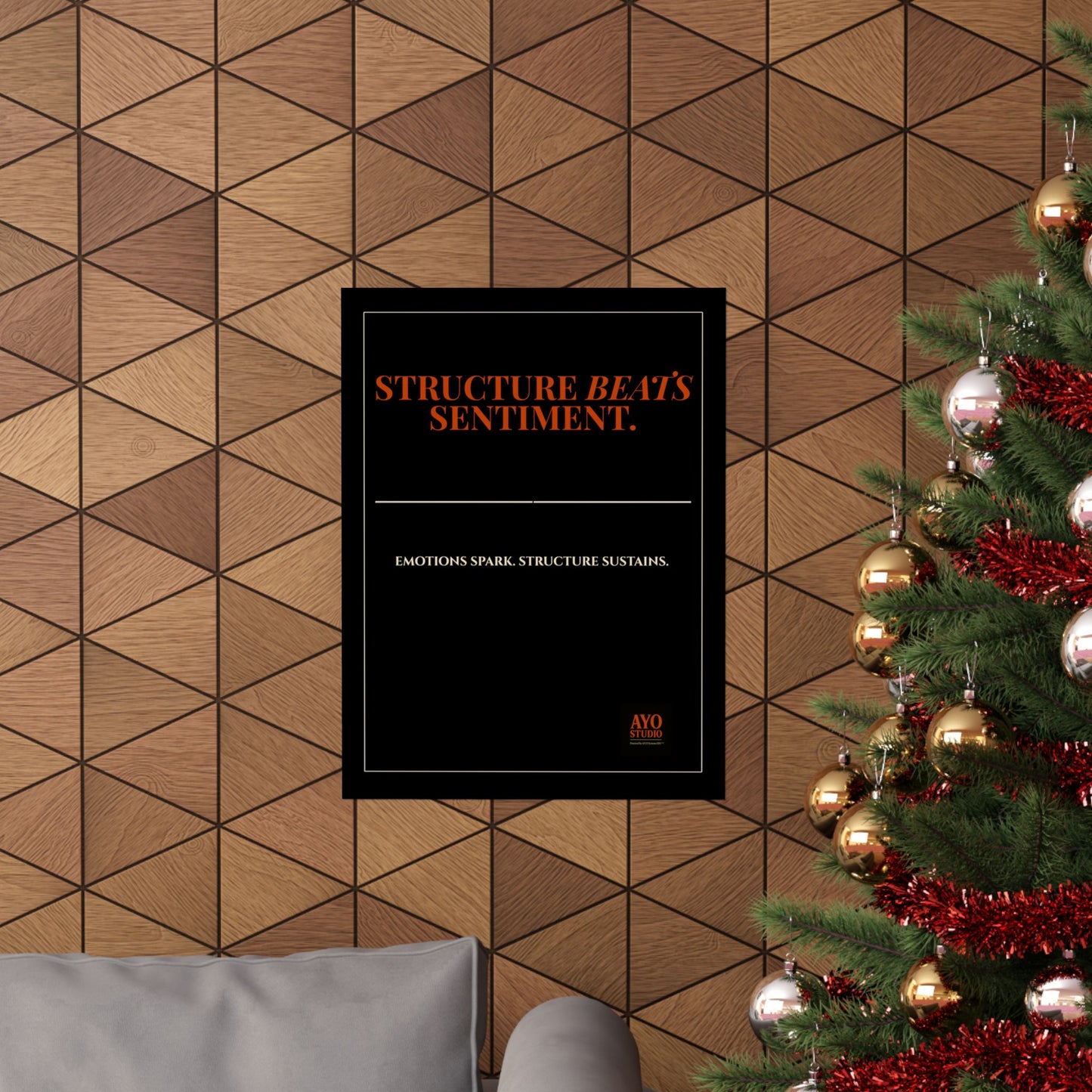 STRUCTURE BEATS SENTIMENT™ Executive Leadership Poster(18X24)