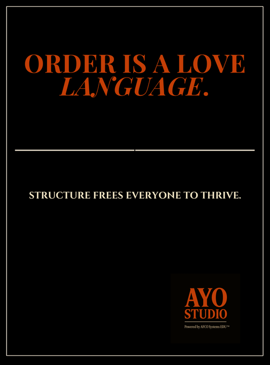 AFCO Systems™ ORDER IS A LOVE LANGUAGE.